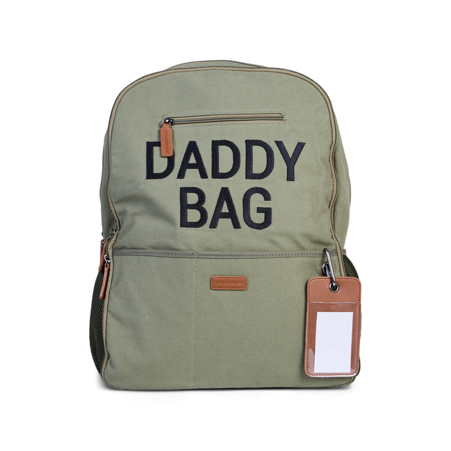 Childhome | Verzorgingstas Backpack Daddy Bag Canvas Kaki +luiermat