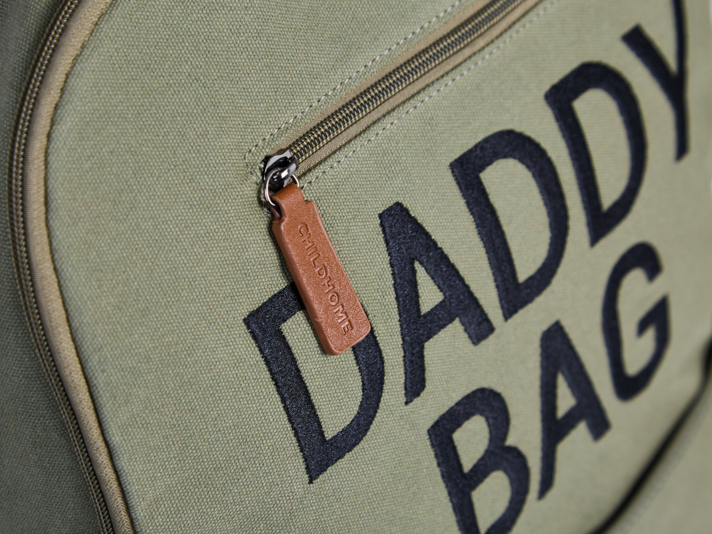 Childhome | Verzorgingstas Backpack Daddy Bag Canvas Kaki +luiermat