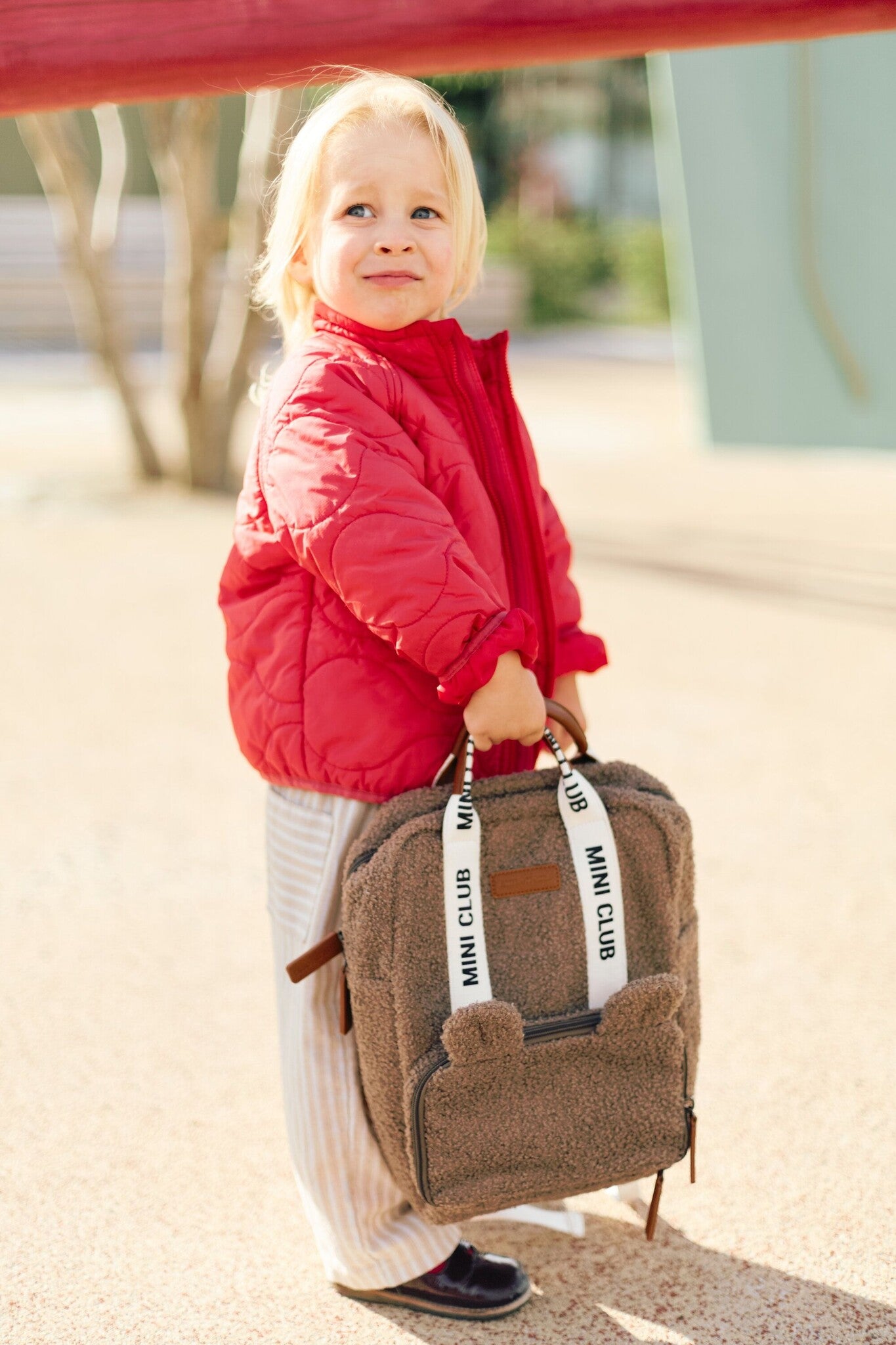 Childhome | Rugzak Mini Club Signature Teddy Zacht Bruin