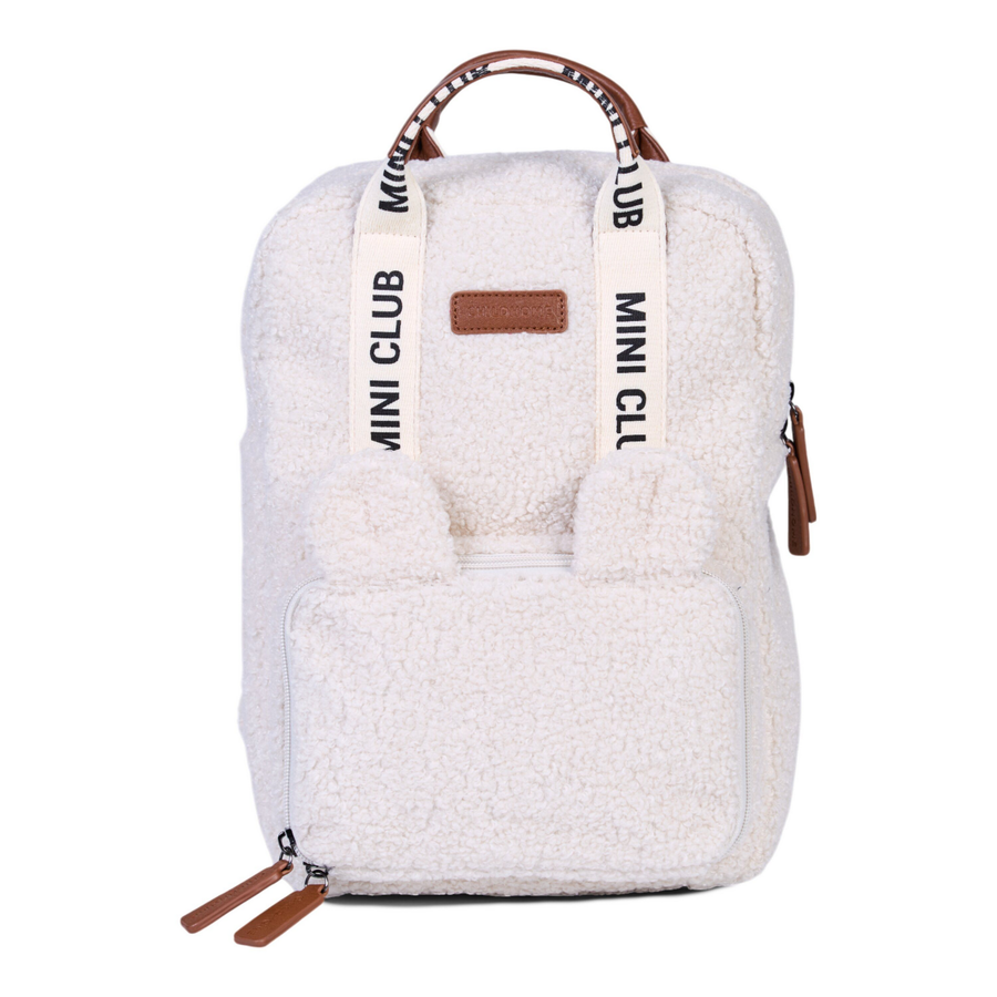 Childhome | Rugzak Mini Club Signature Teddy Ecru