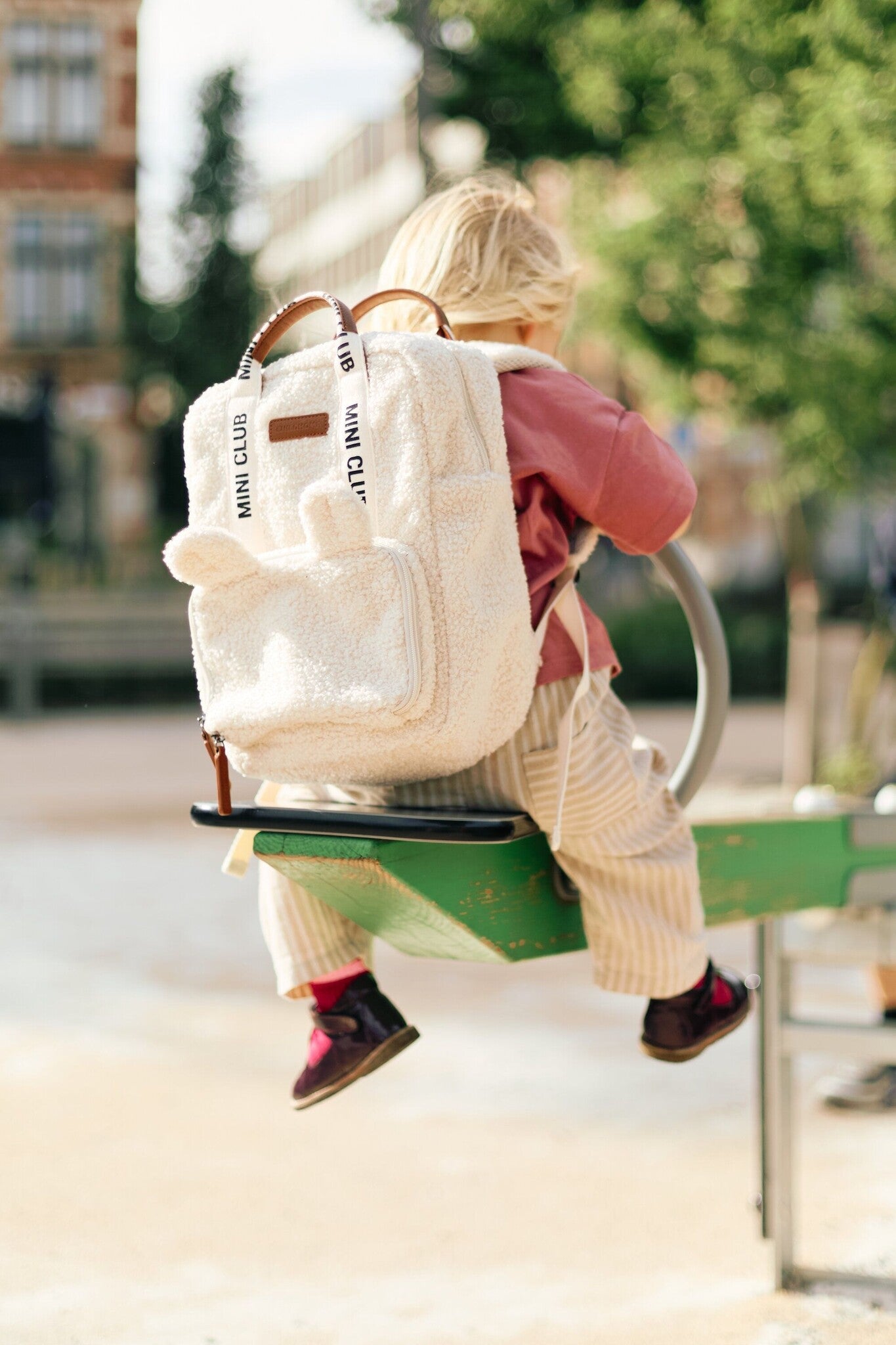 Childhome | Rugzak Mini Club Signature Teddy Ecru