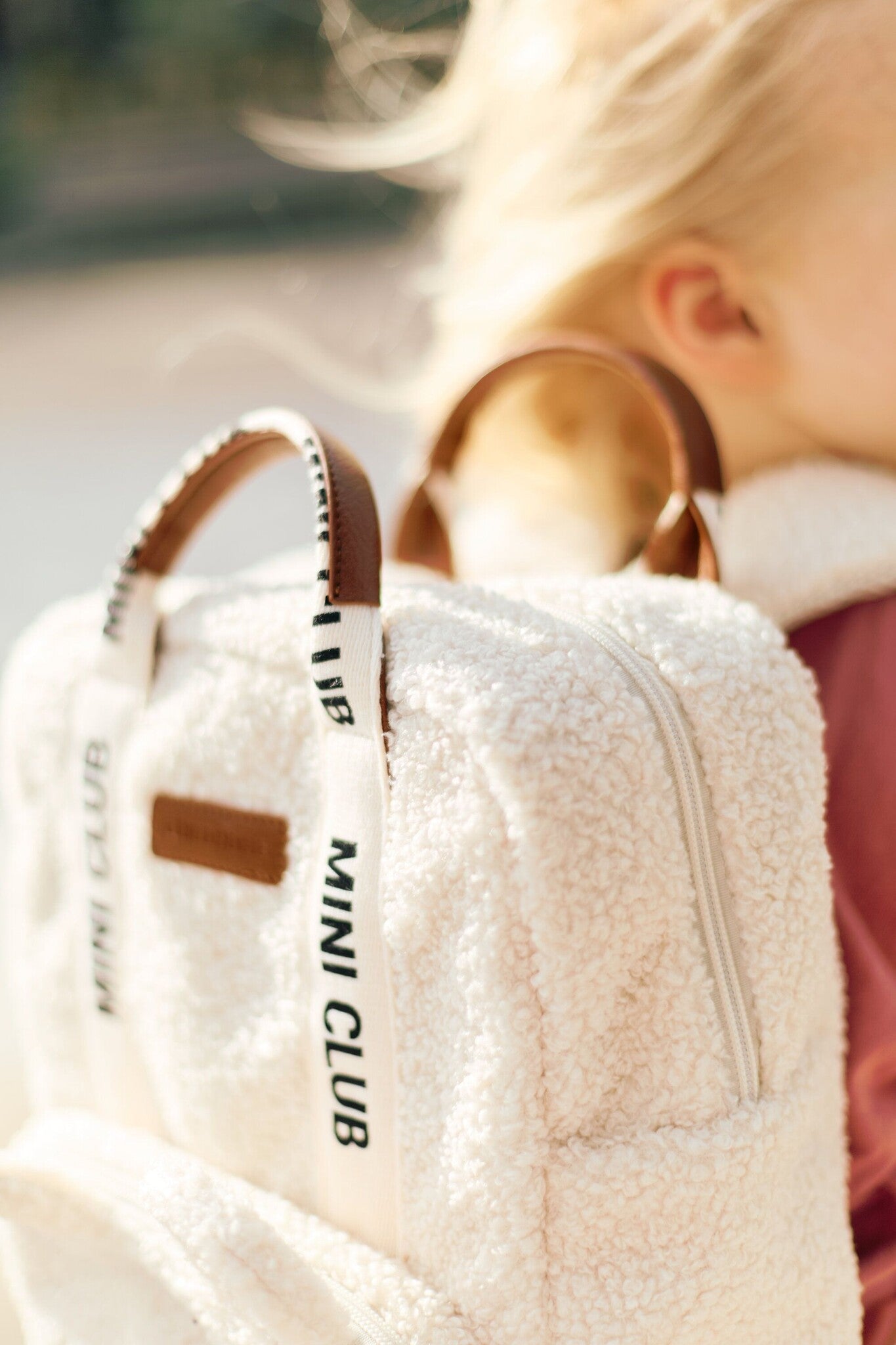 Childhome | Rugzak Mini Club Signature Teddy Ecru