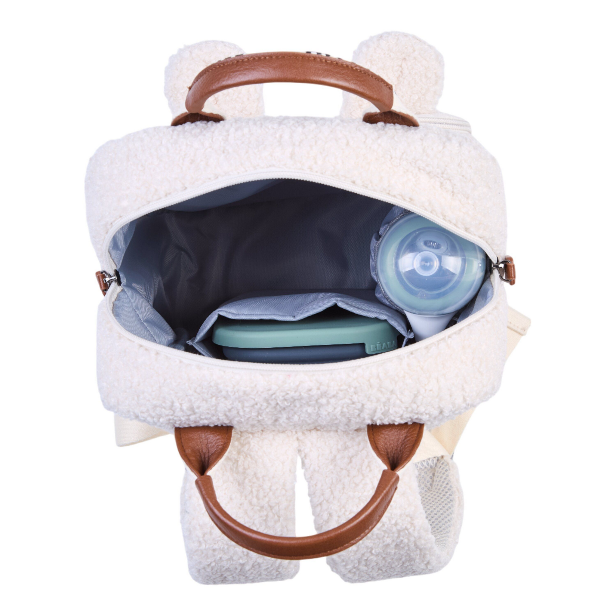 Childhome | Rugzak Mini Club Signature Teddy Ecru