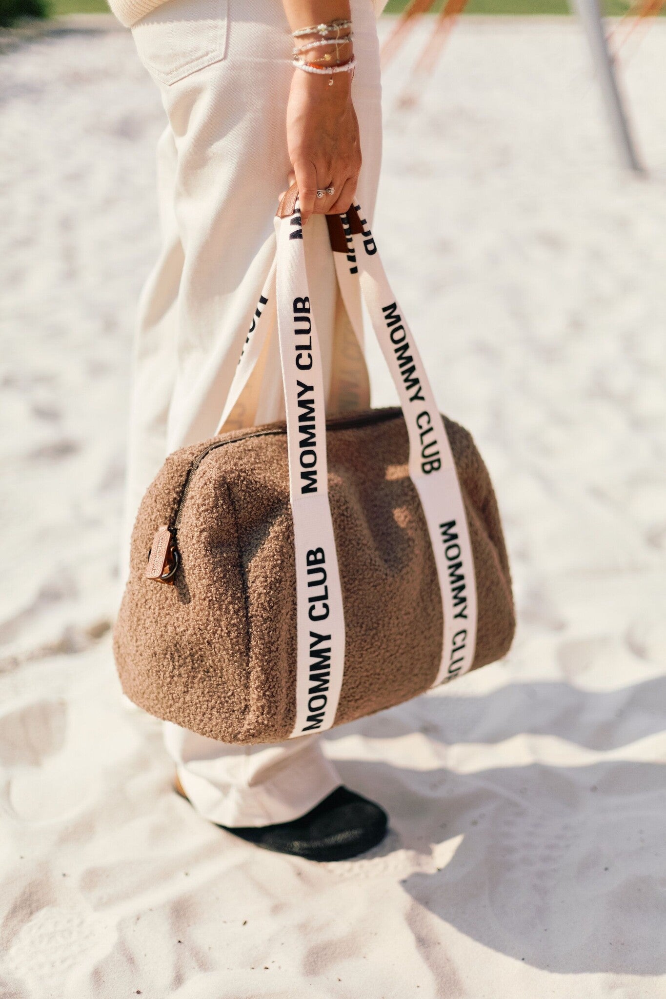 Childhome | Verzorgingstas Mommy Club Signature Teddy Zacht Bruin