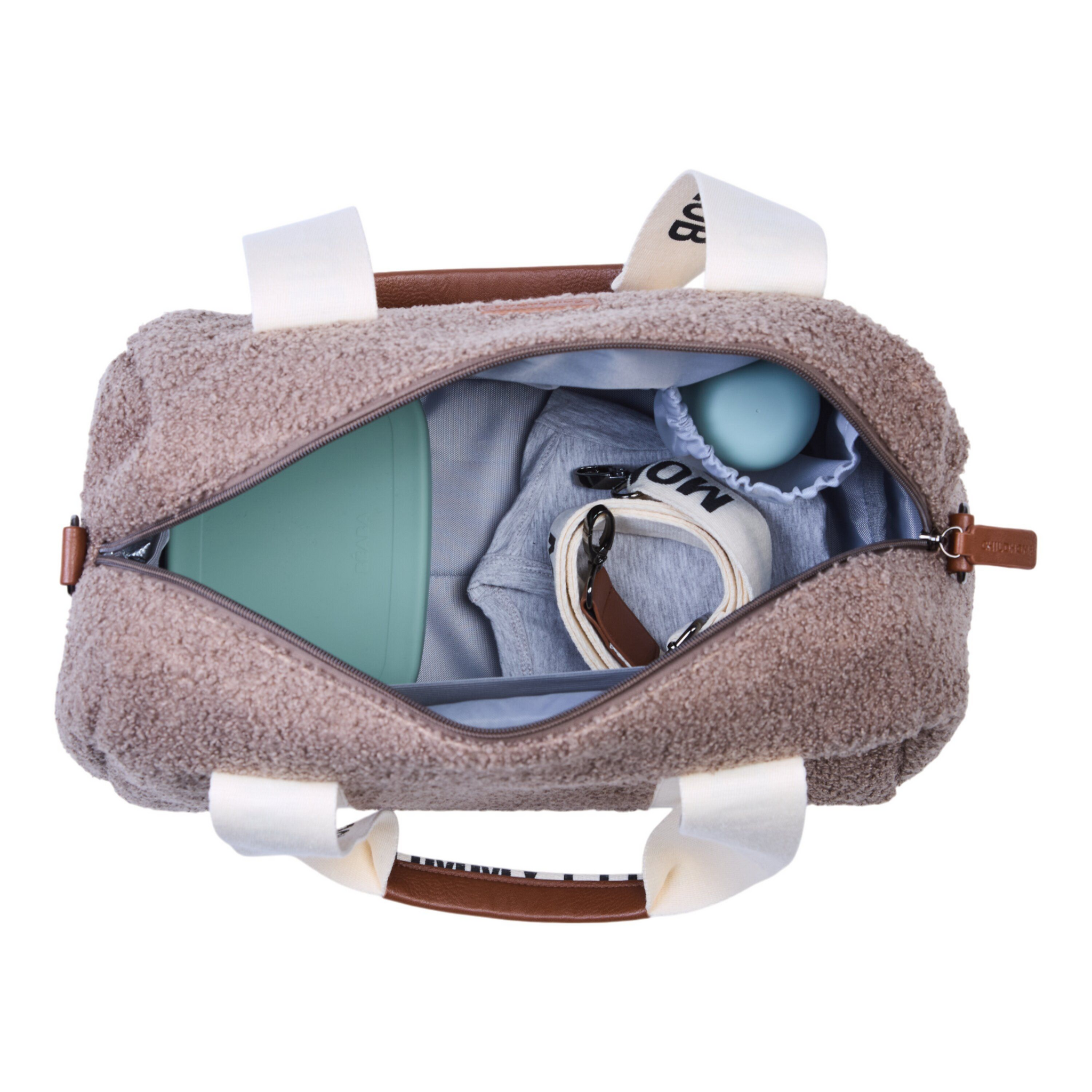 Childhome | Verzorgingstas Mommy Club Signature Teddy Zacht Bruin