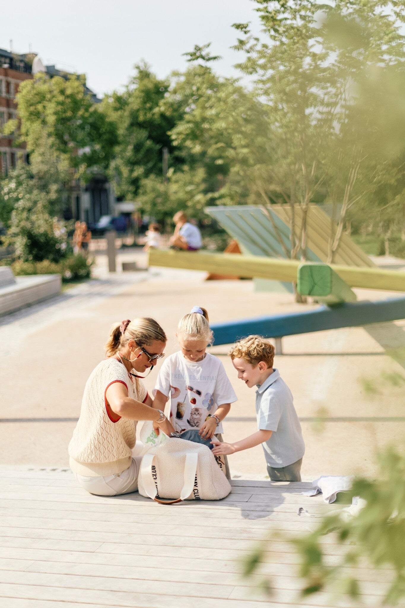 Childhome | Verzorgingstas Mommy Club Signature Teddy Ecru