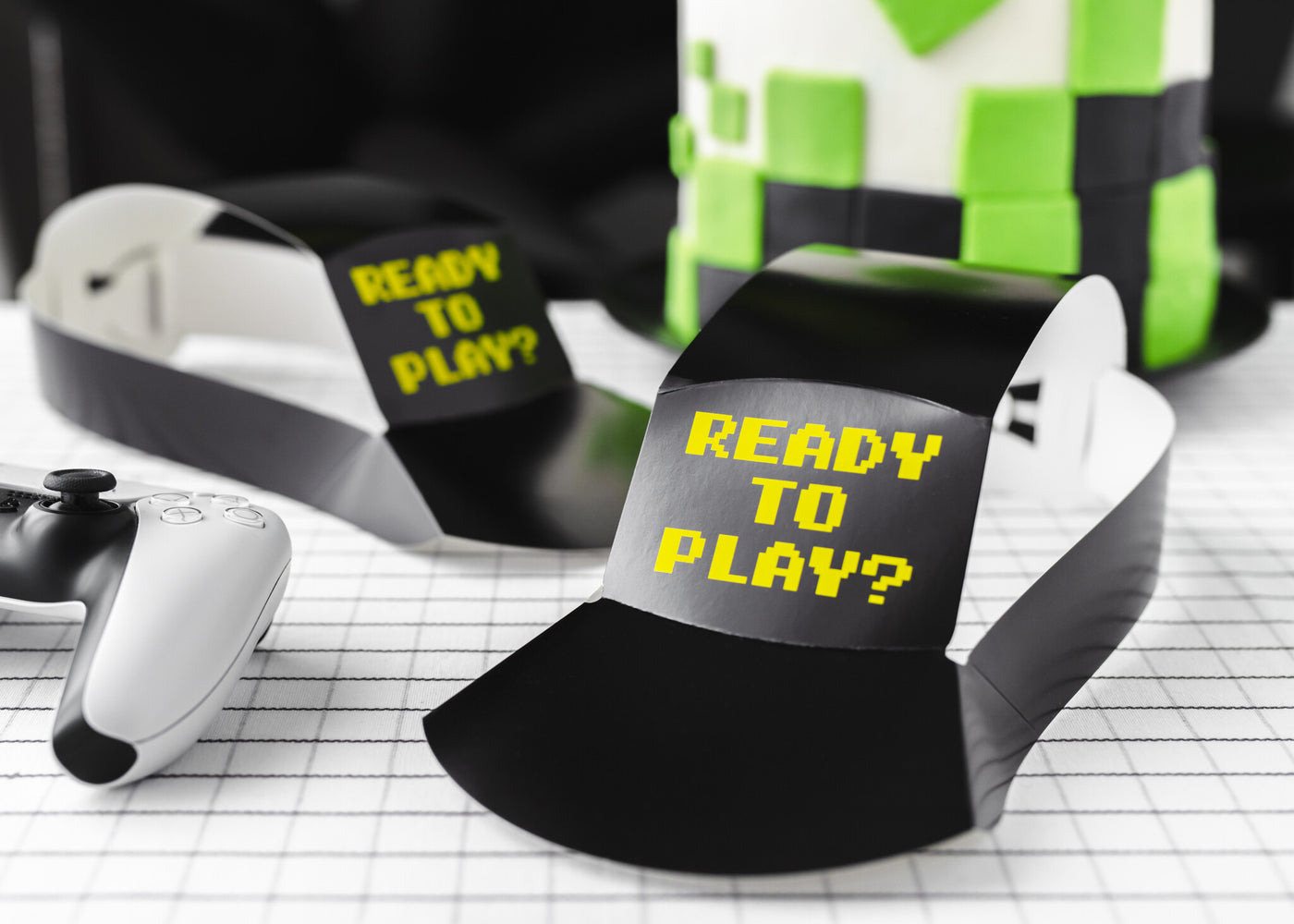 Party Deco Papieren hoedjes Gamer