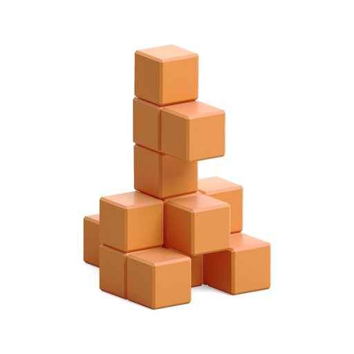 Pixio | Magnetic Blocks Color Series Light Brown Kangaroo 15 Pieces