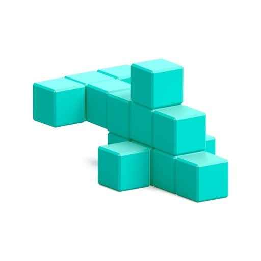 Pixio | Magnetic Blocks Color Series Turquoise Dolphin 14 Pieces