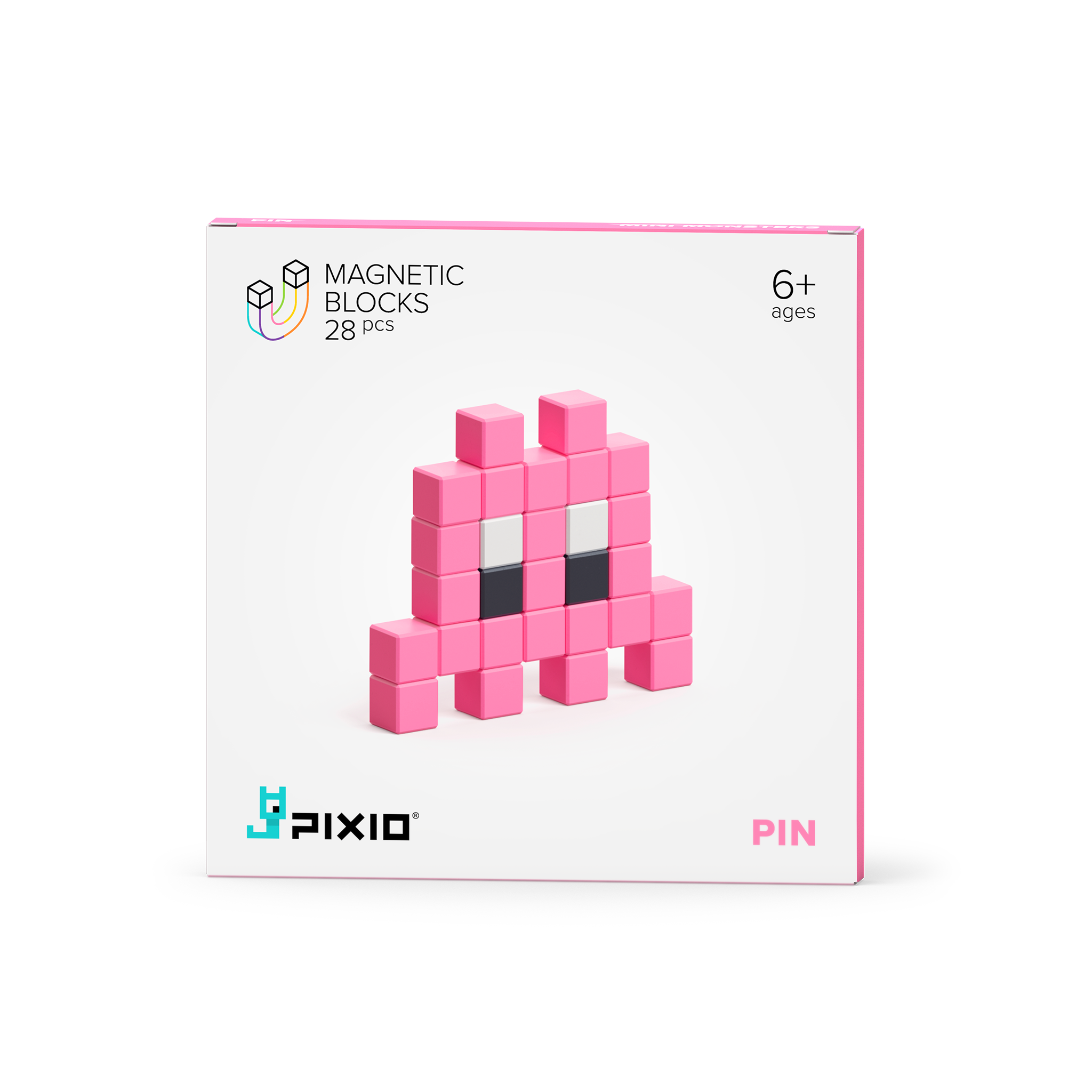 Pixio | Magnetische Blokken Story Series Mini Monsters Pin 28 Stuks