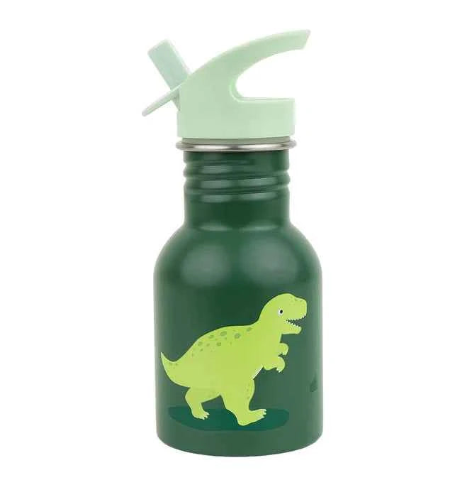 A Little Lovely Company | Small Stainless Steel Dinosaur Drinking Bottle