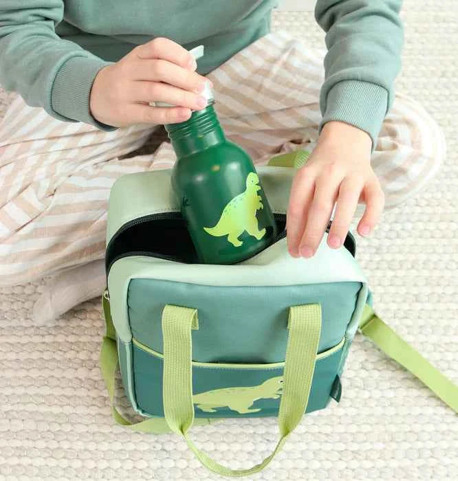 A Little Lovely Company | Small Stainless Steel Dinosaur Drinking Bottle