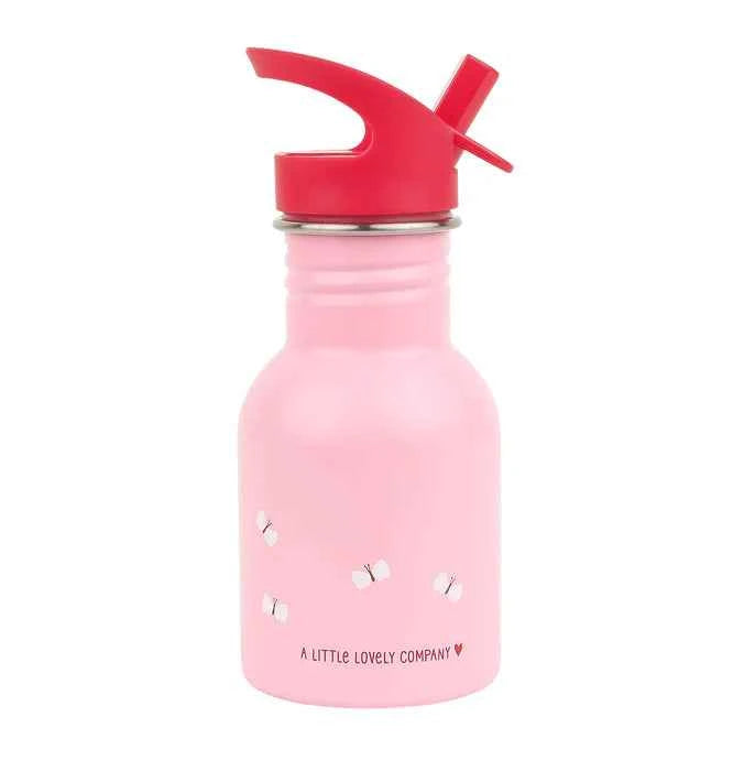 A Little Lovely Company | Small Stainless Steel Drink Bottle with Cheerful Cherries