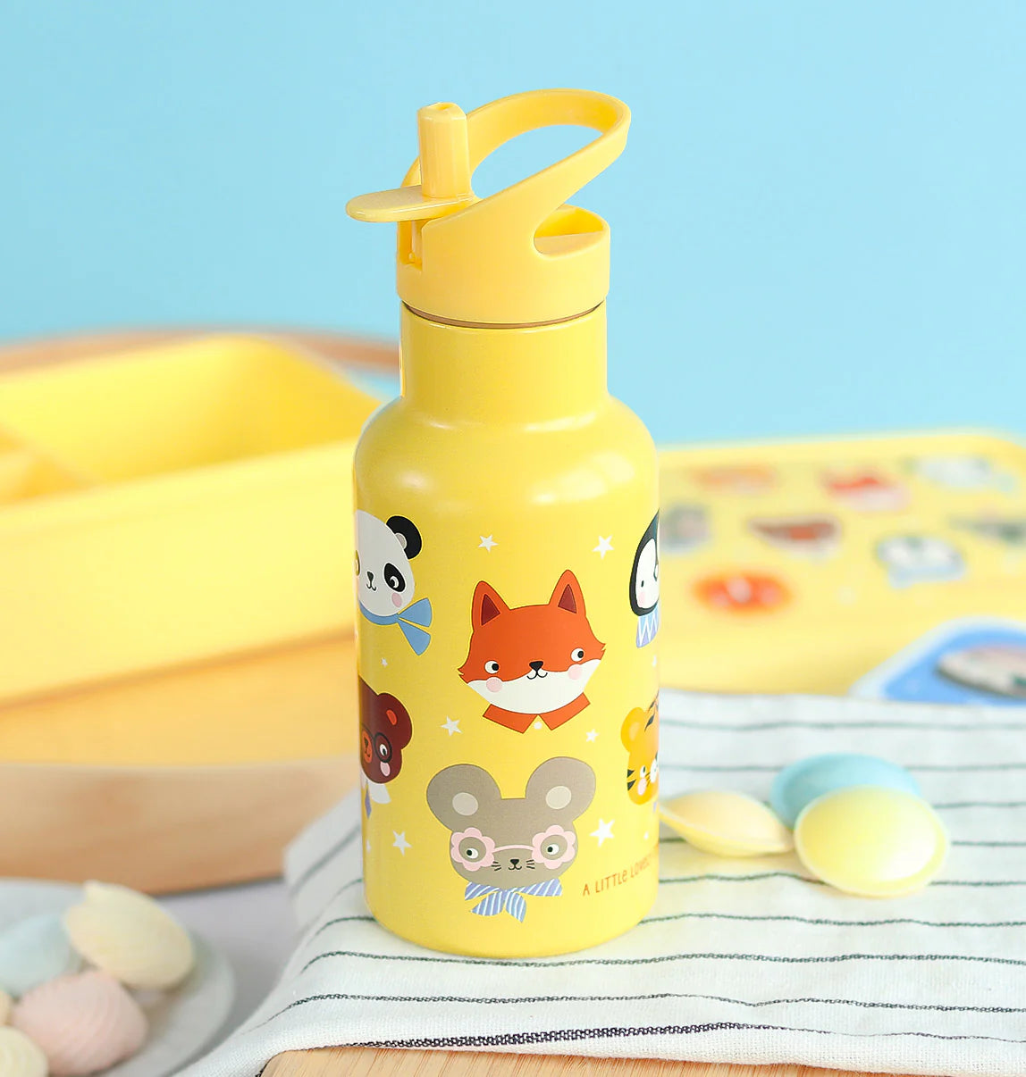 A Little Lovely Company | RVS Drinkfles Dierenvriendjes