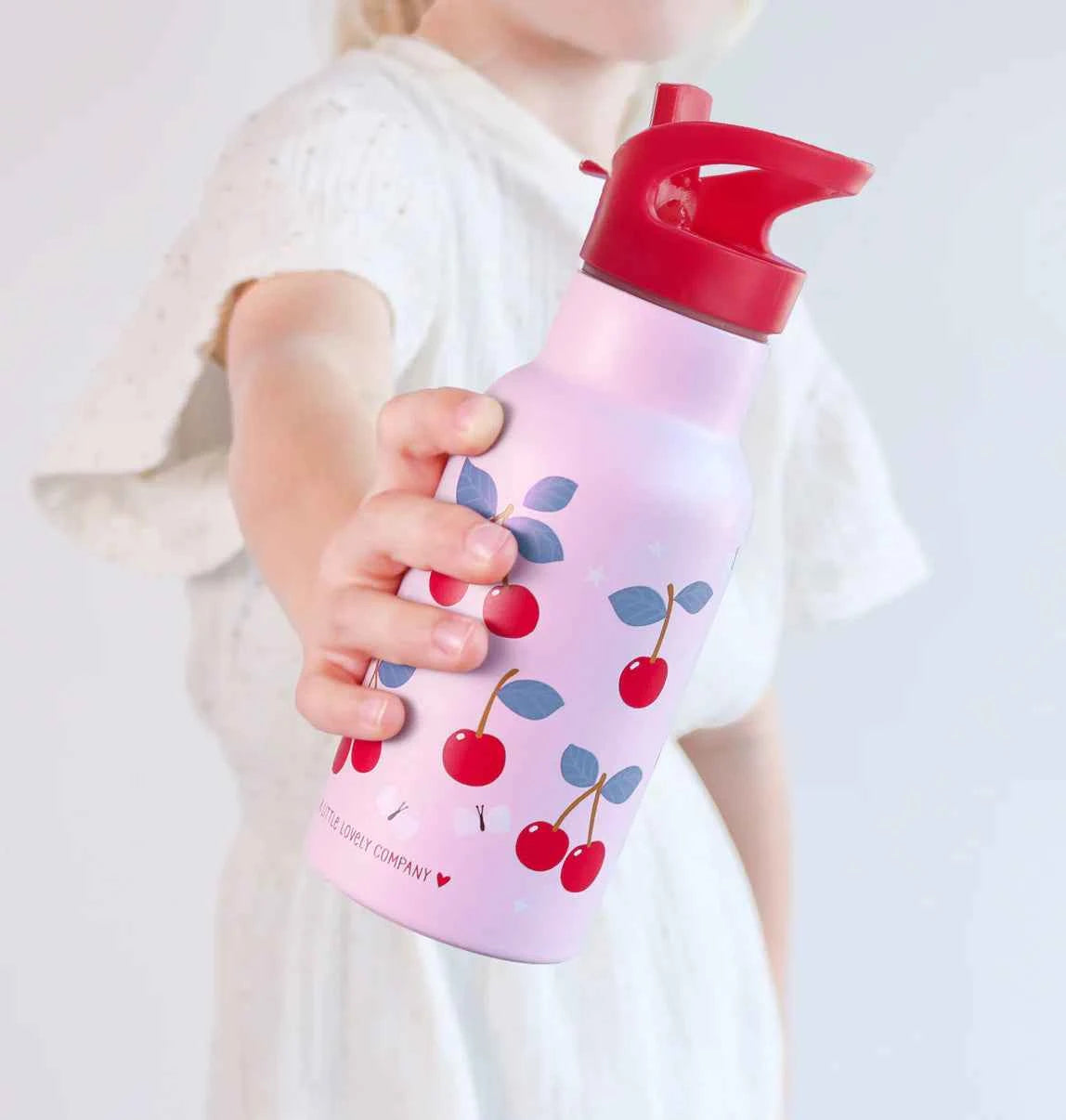 A Little Lovely Company | Stainless Steel Cherry Drink Bottle