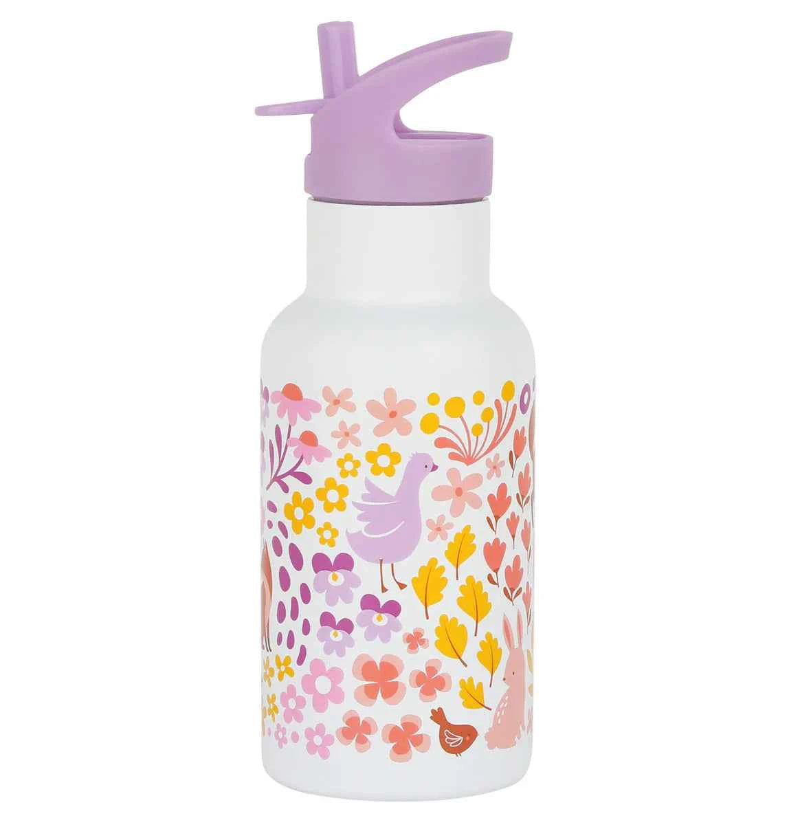 A Little Lovely Company | Stainless Steel Drink Bottle Flower Garden