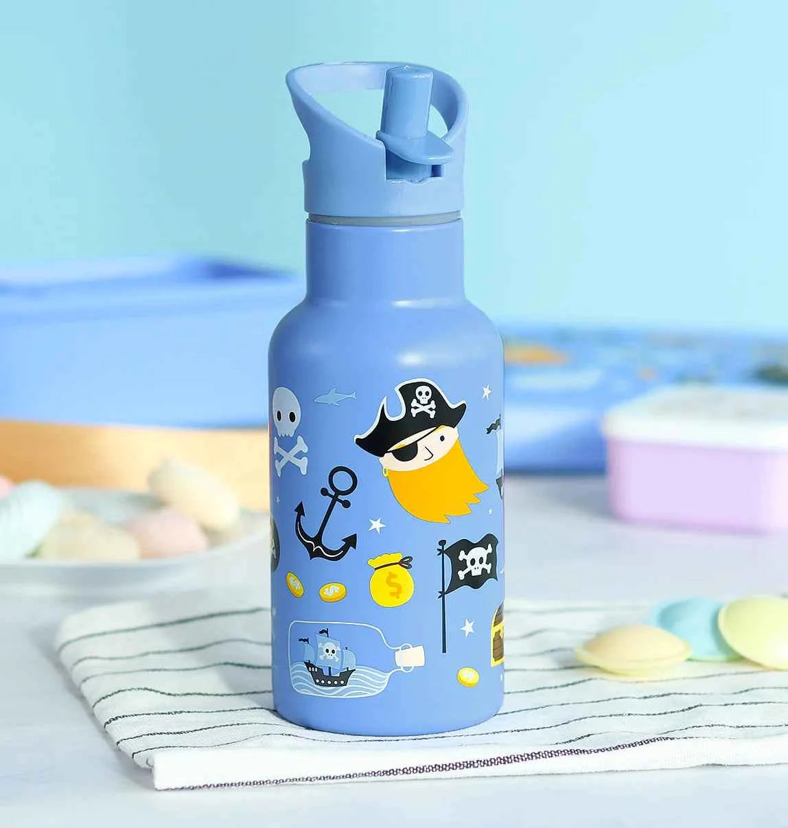 A Little Lovely Company | Stainless Steel Pirate Drink Bottle