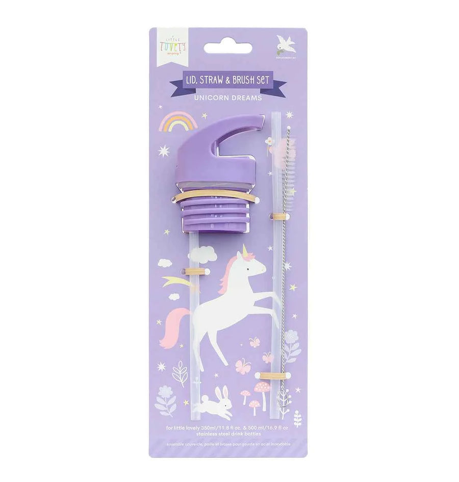 A Little Lovely Company | Sponge, Loofah & Brush Set Unicorn Dreams