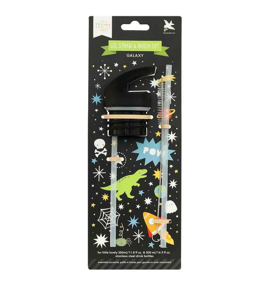 A Little Lovely Company | Galaxy Cap, Straw & Brush Set