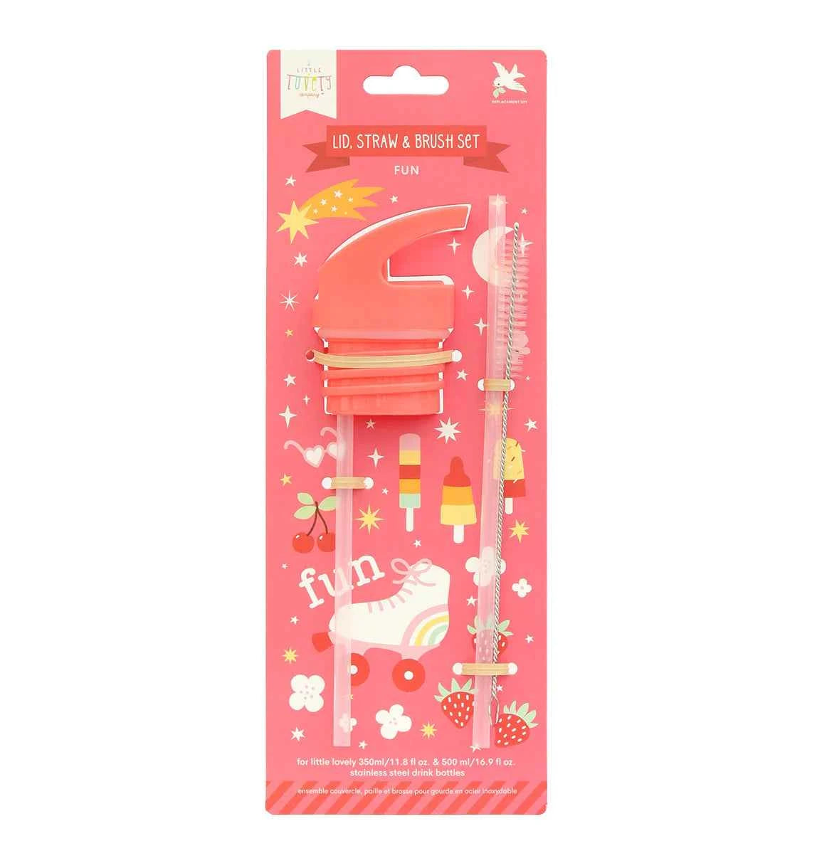 A Little Lovely Company | Fun Cap, Straw & Brush Set