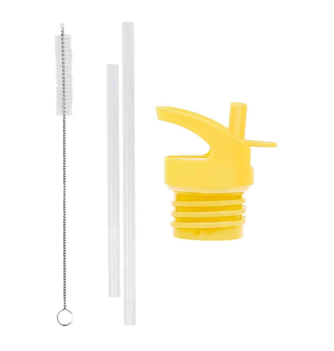 A Little Lovely Company | Animal Friends Cap, Straw, and Brush Set