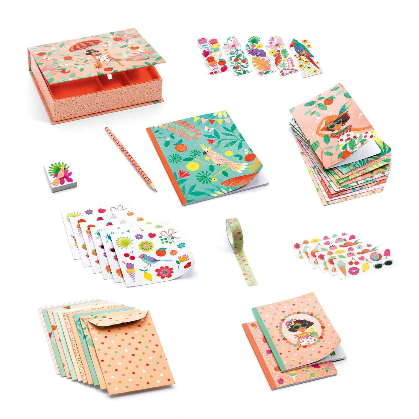 Djeco papierwaren Marie koffer set