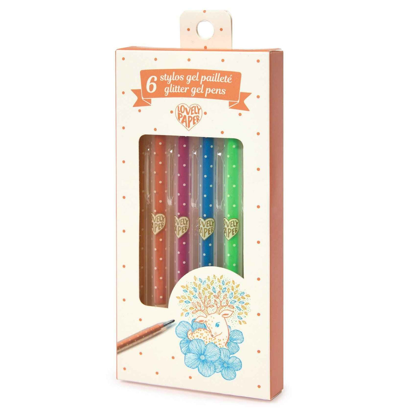 Djeco - glitter gel pens - set of 6