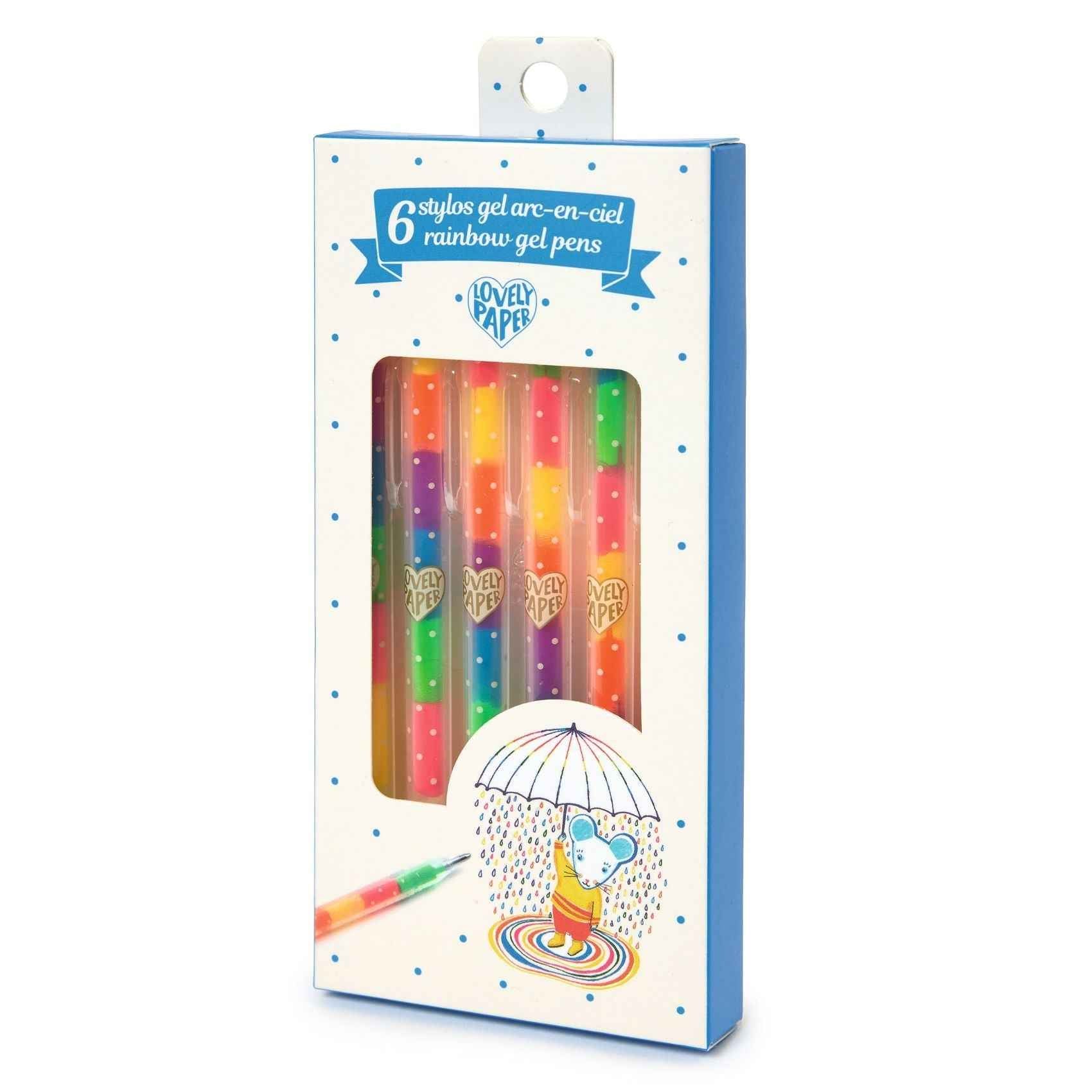 Djeco rainbow gel pen set of 6
