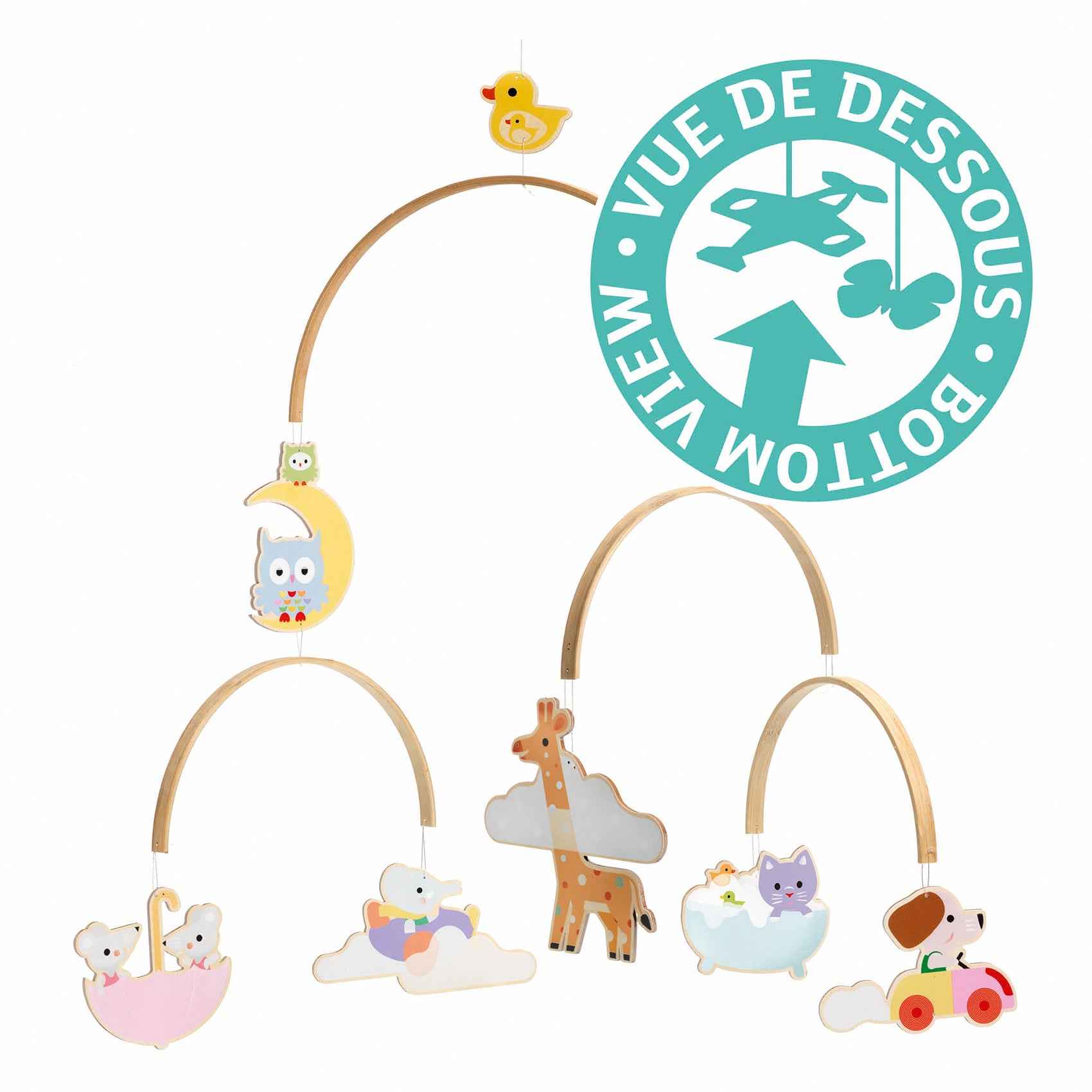 Djeco baby animal mobile