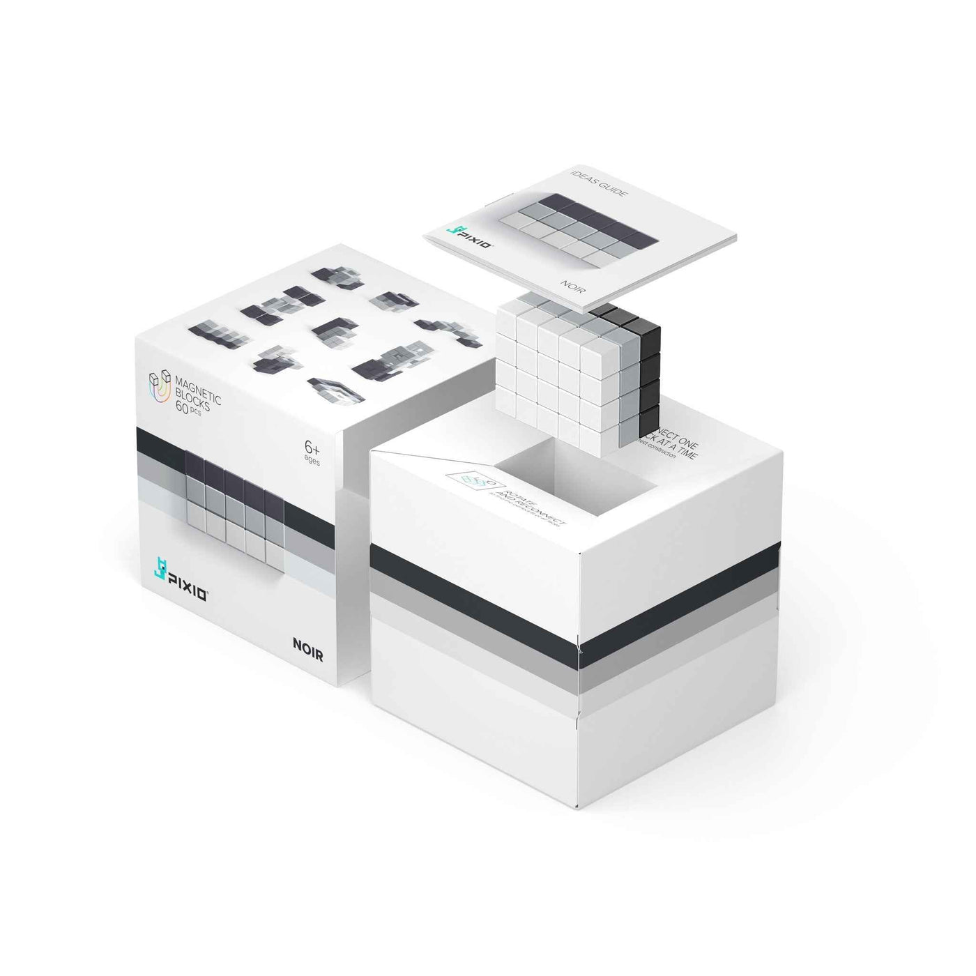 Pixio | Magnetische Blokken Abstract Series Noir 60  Stuks