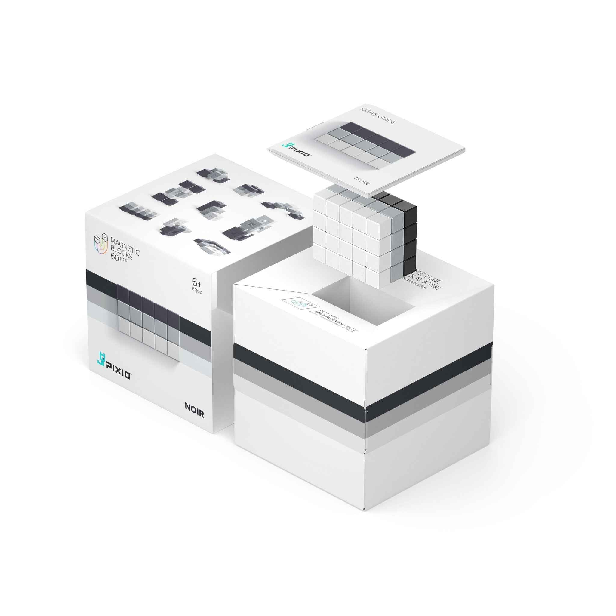 Pixio | Magnetische Blokken Abstract Series Noir 60  Stuks