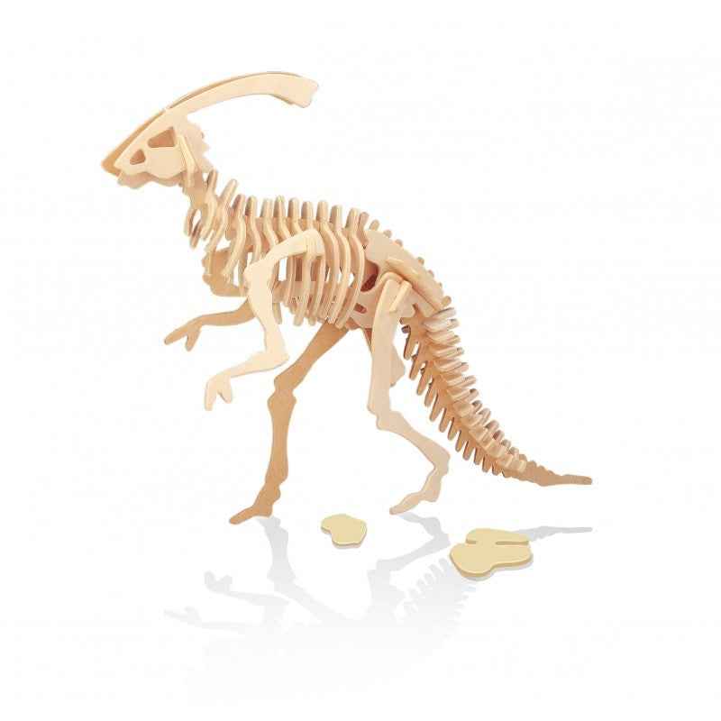 Buki | Wooden 3D Parasaurolophus Dinosaur