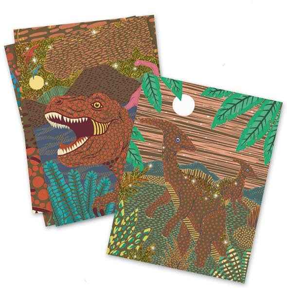 Djeco | 4 Scratch Cards - Dinosaurs