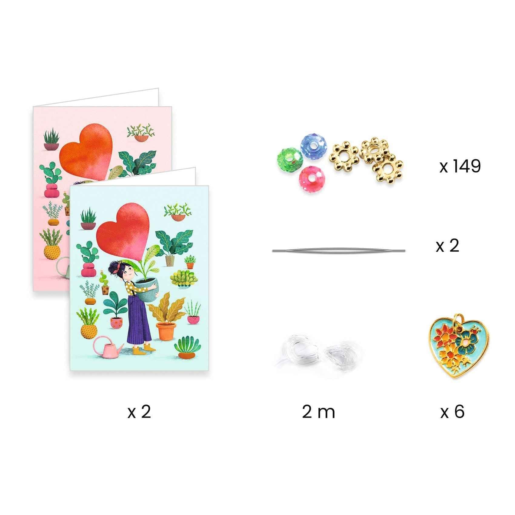 Djeco Heart Threading Bracelet Making Kit
