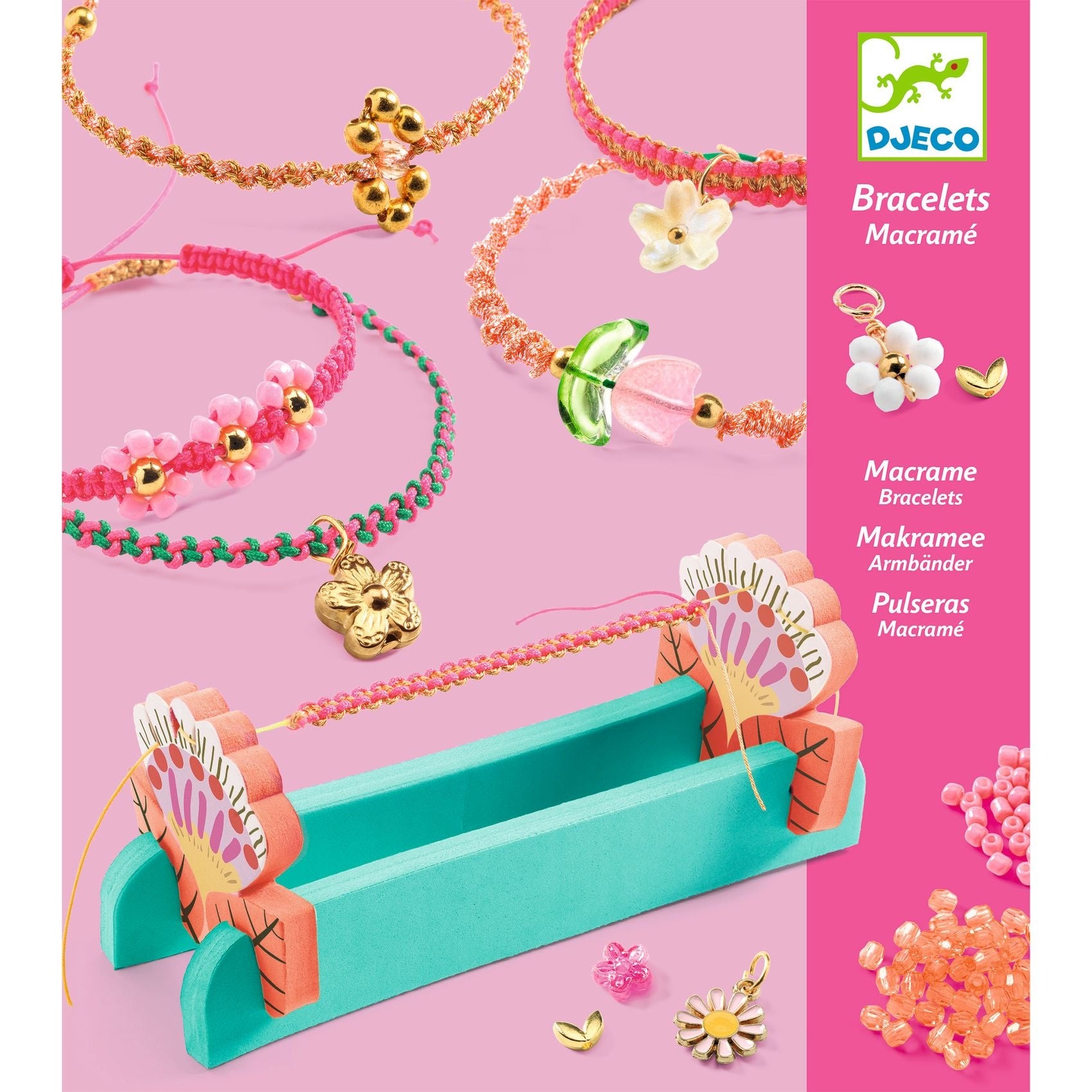 Djeco | Roze Macramé Armbanden