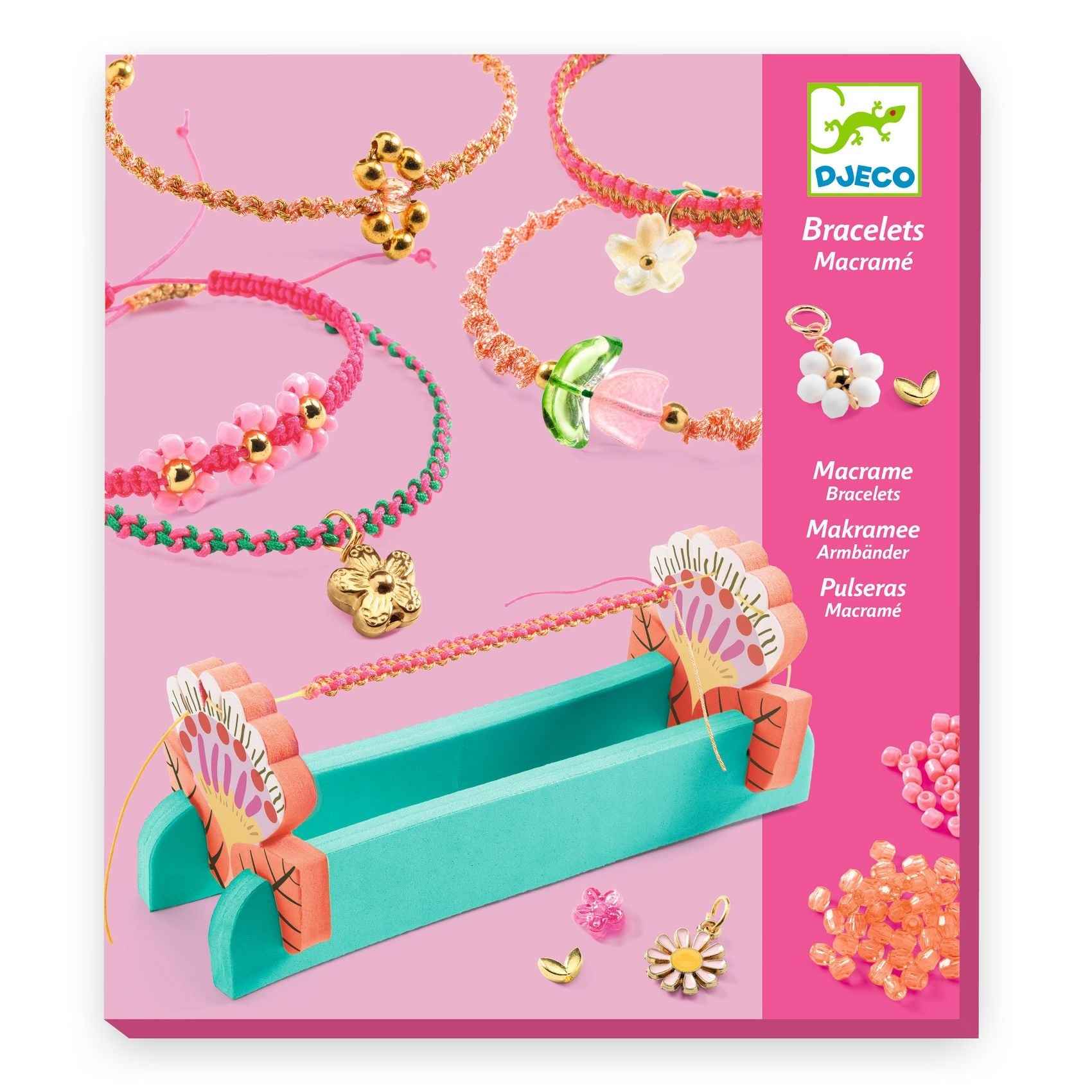 Djeco | Roze MacramÃ© Armbanden