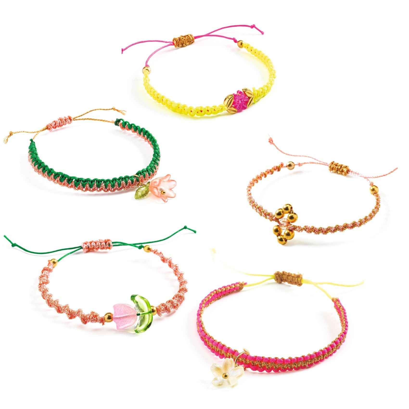 Djeco | Roze MacramÃ© Armbanden