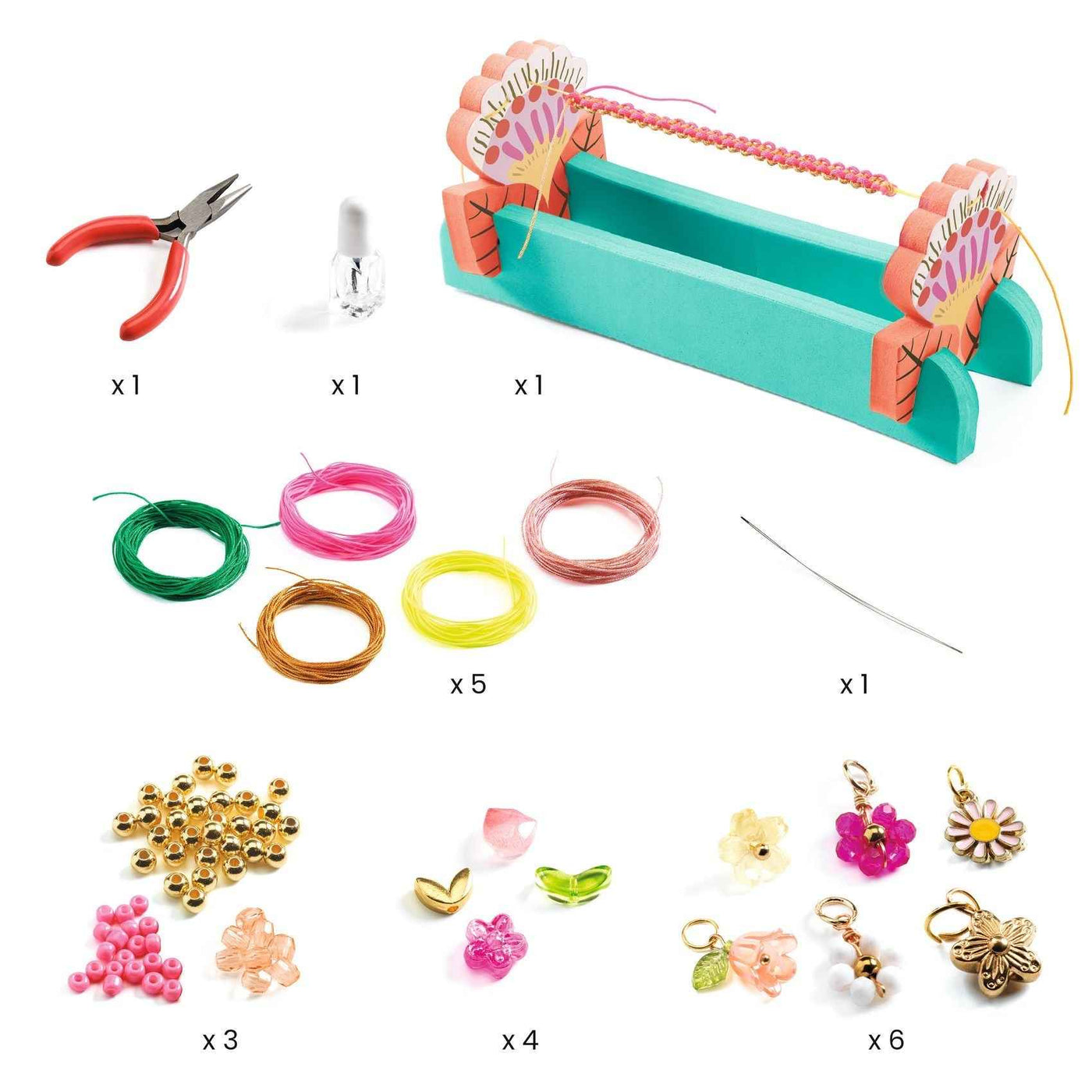 Djeco | Roze MacramÃ© Armbanden