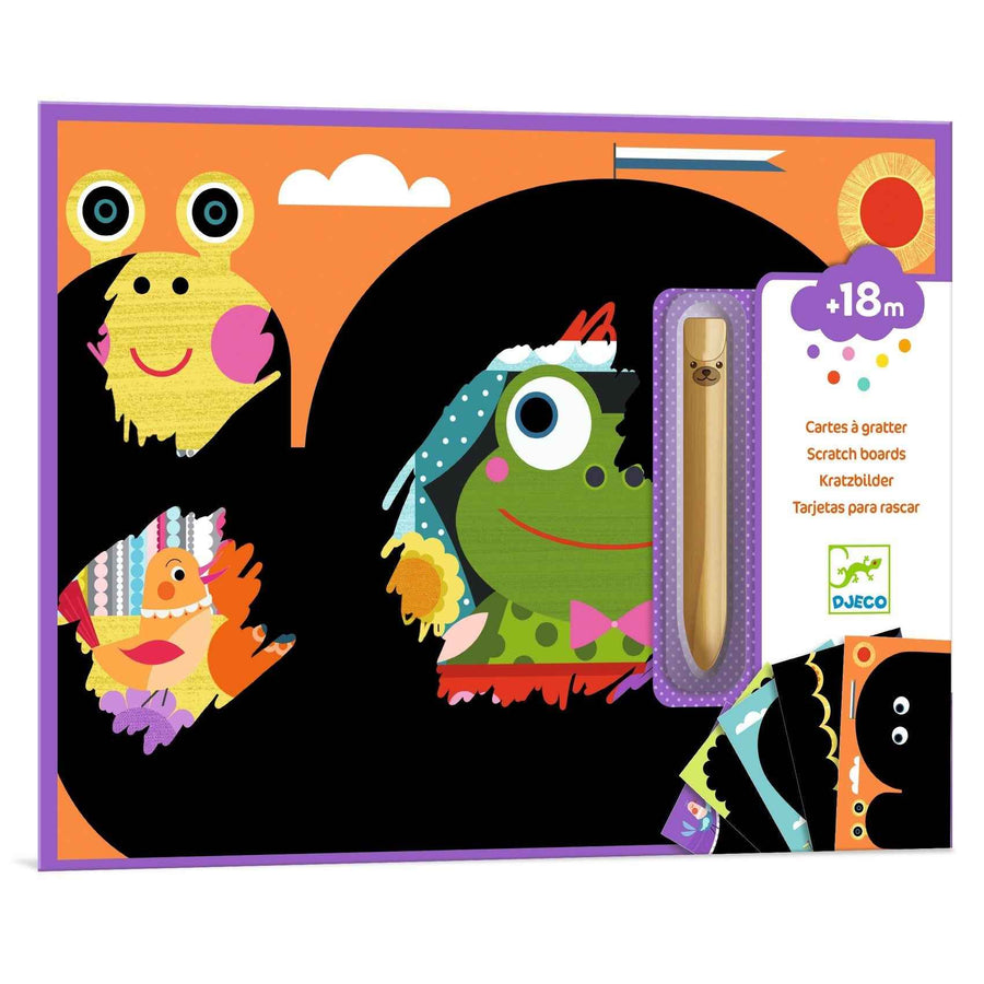 Djeco Happy Animals Scratch Cards +18M