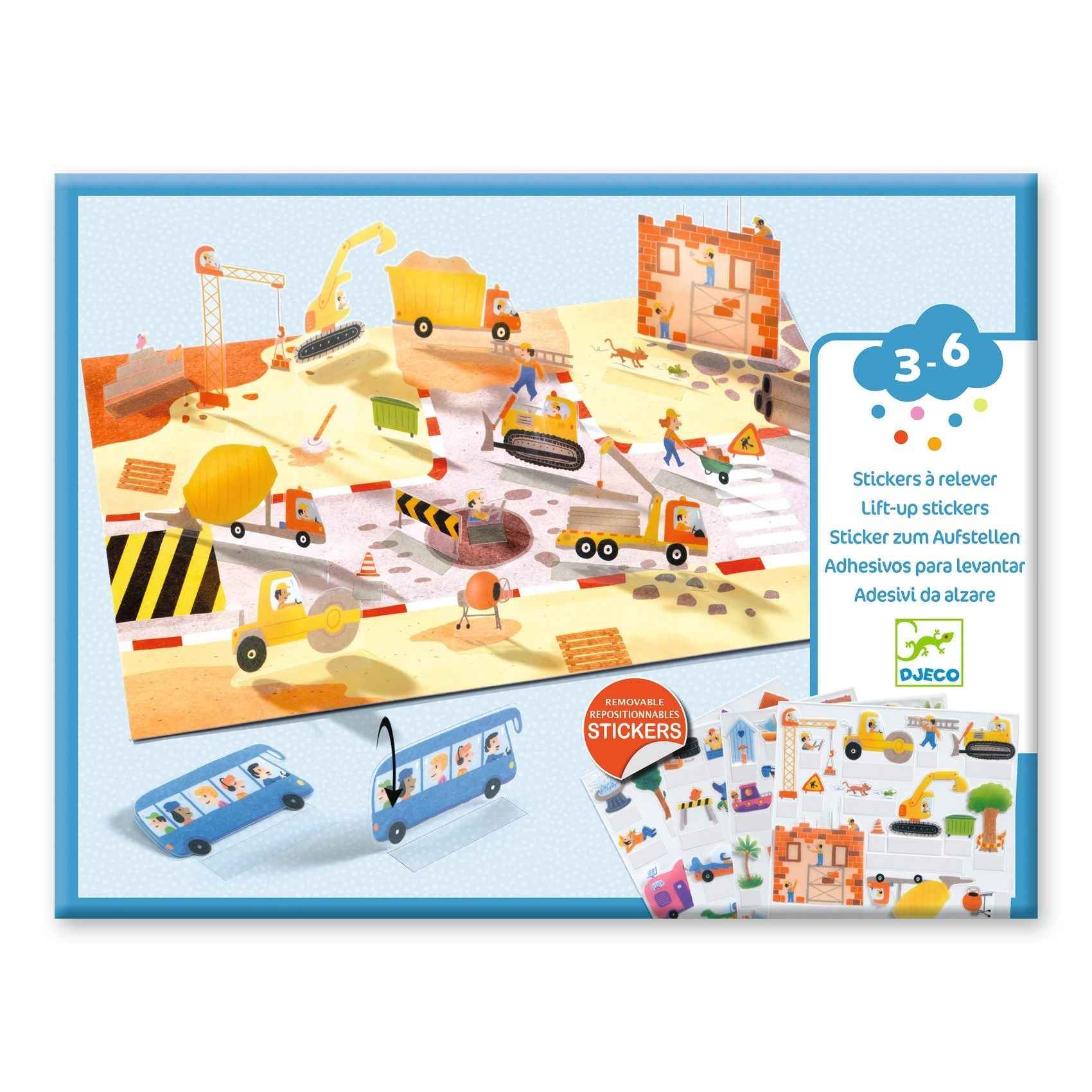 Djeco | Stickers to Place Upright - Vehicles
