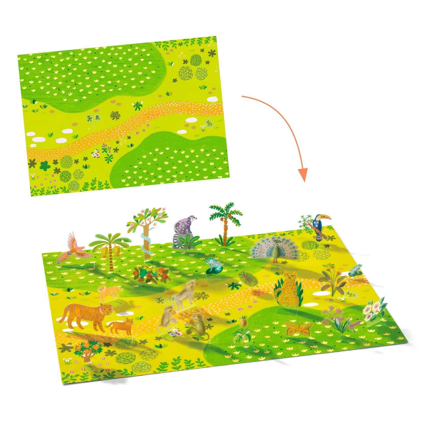 Djeco | Stickers to Place Upright - Animals