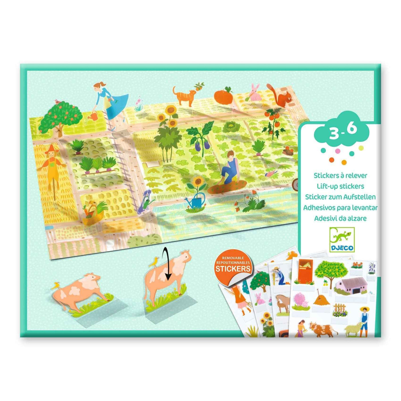 Djeco | Stickers to Place Upright - Farmyard