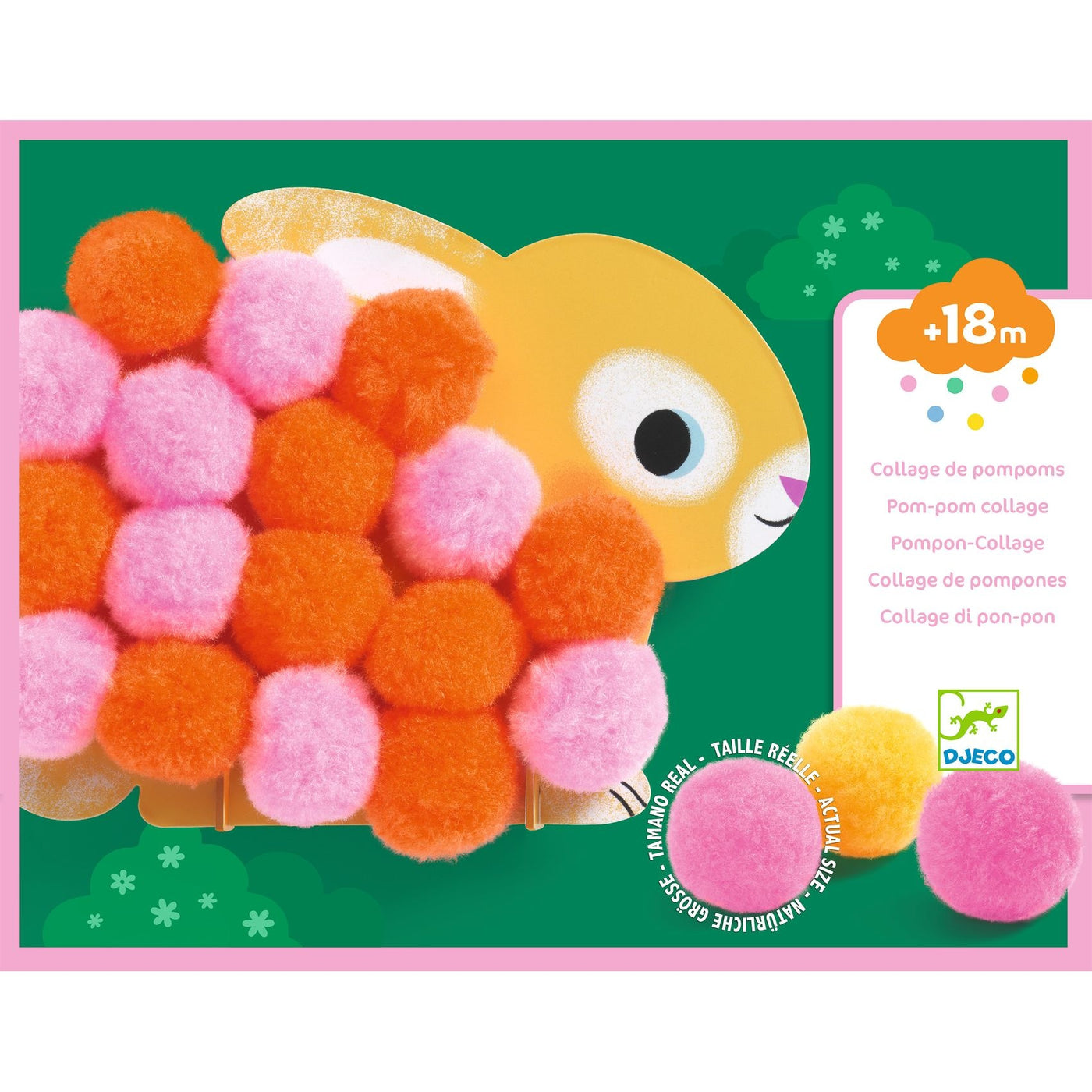 Djeco | Pomponcollage Dieren en Pomponcirkels