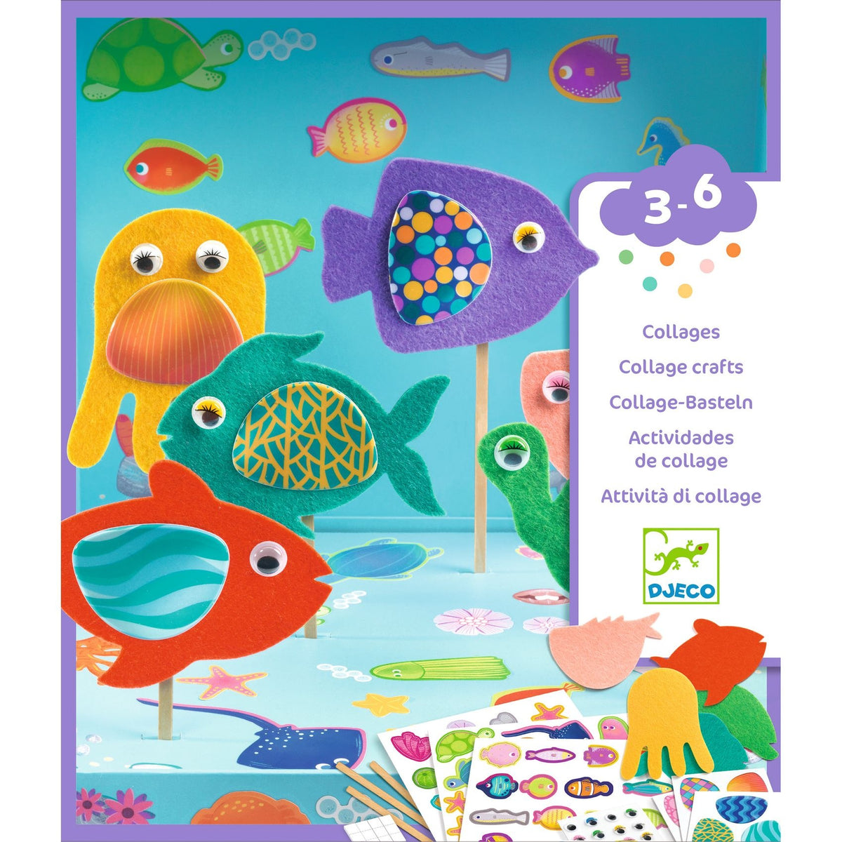 Djeco | Collageknutsels Vrolijk Aquarium