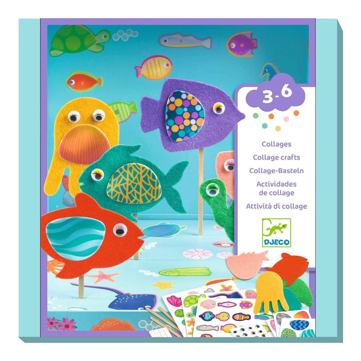 Djeco | Cheerful Aquarium Collage Craft Kits