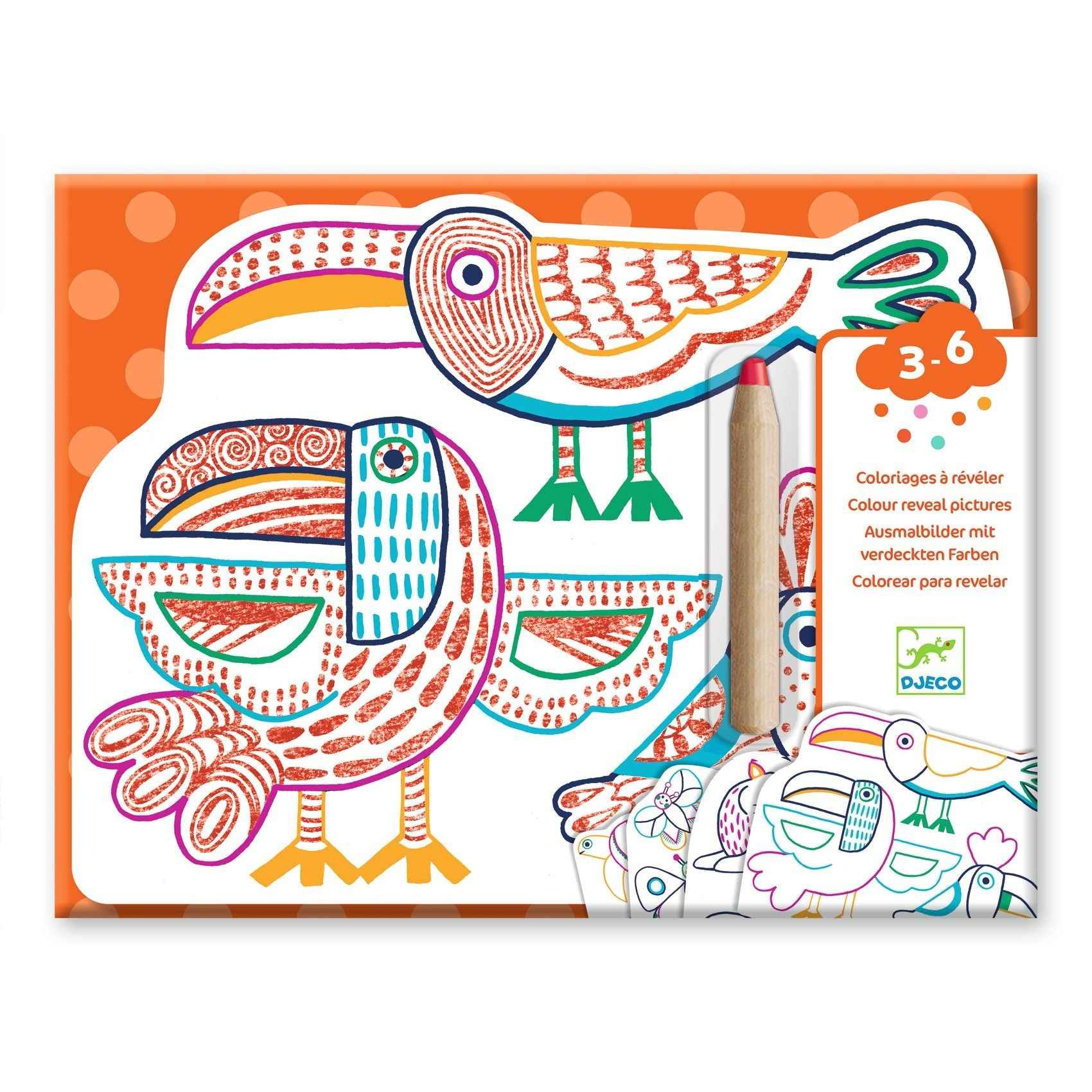 Djeco | Hidden Coloring Pages Wild Animal Families