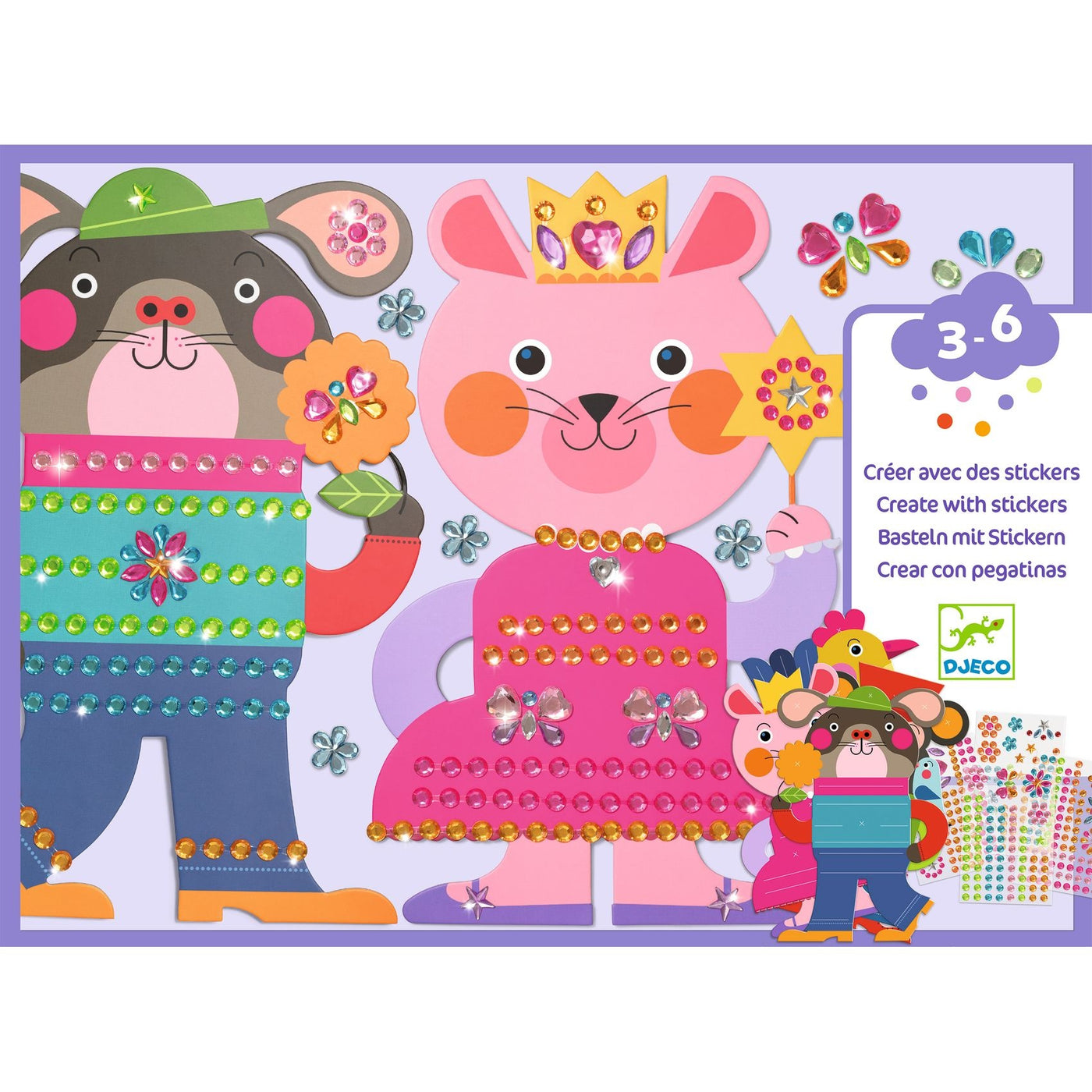 Djeco | Creatief Met Stickers Glinsterend
