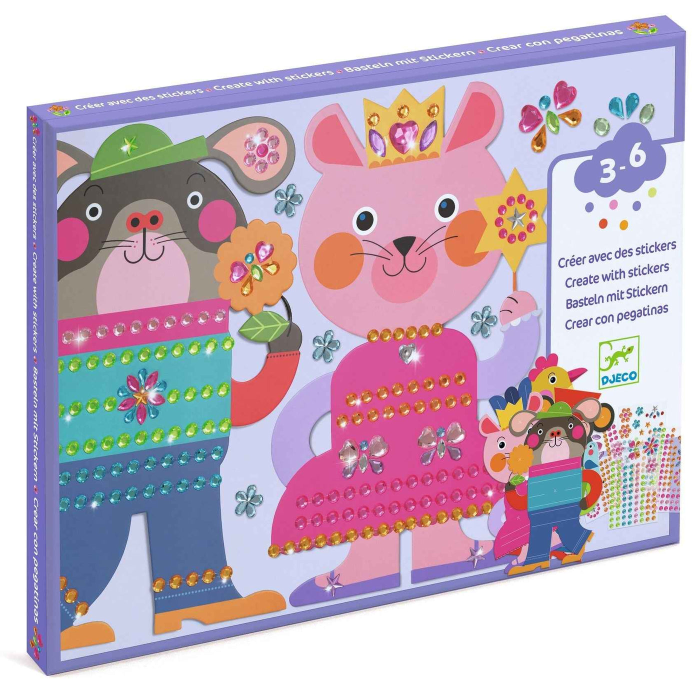 Djeco | Creative with Glittery Stickers