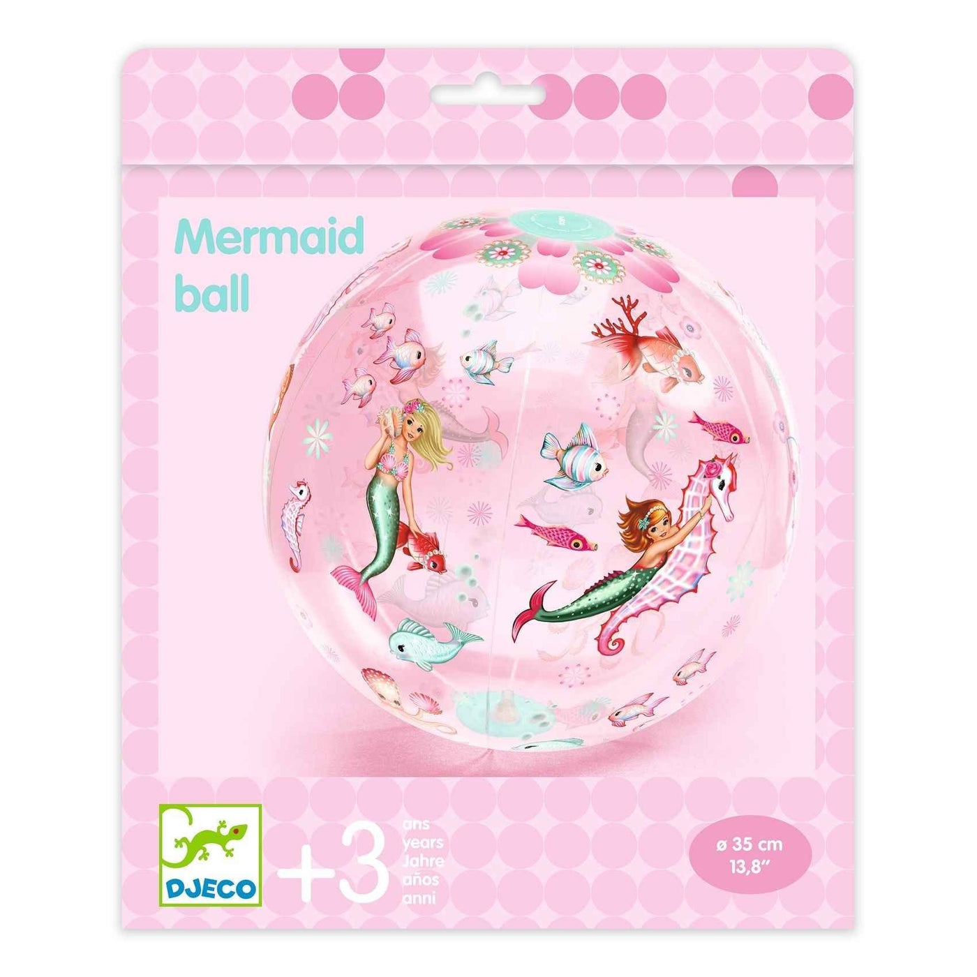 Djeco opblaasbare bal Zeemeerminnen 35cm