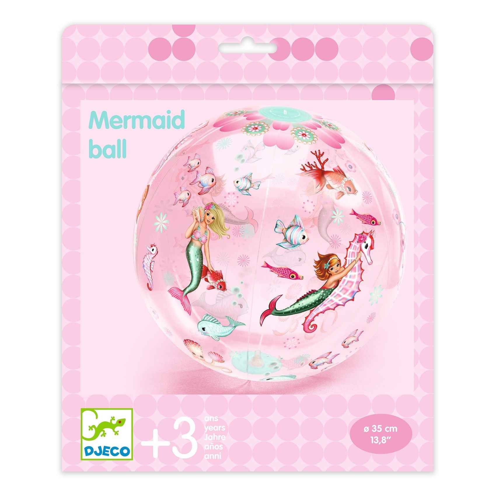 Djeco opblaasbare bal Zeemeerminnen 35cm